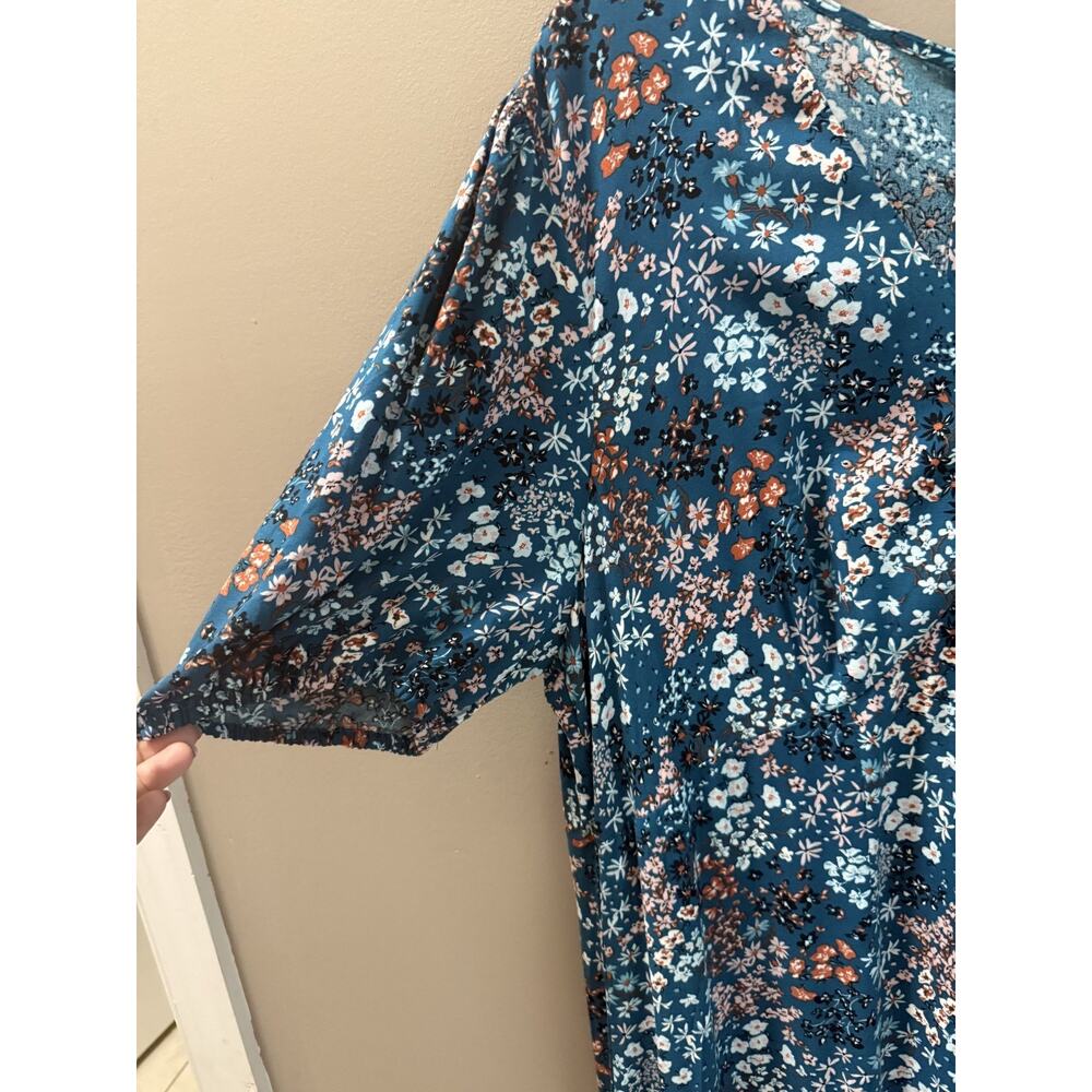Tinsel 3X Boho Floral Empire Line Maxi Dress Hi/Low Hem Cottagecore Garden Fairy - Picture 3 of 9